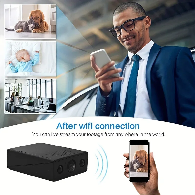 

Wi-Fi камера безопасности 1080P 10-кратный зум мини внутренний беспроводной видеорегистратор портативная защита умный дом мониторинг младенцы домашние животные