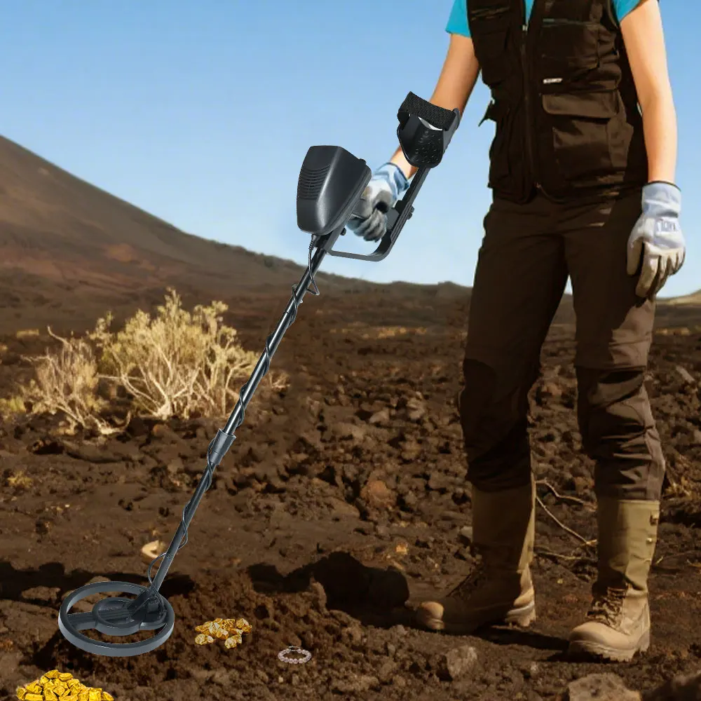 Detector de metais com bobina de pesquisa à prova d'água IP68 MD5090 com ferramenta profissional de localização externa para metal, ouro, prata e tesouro