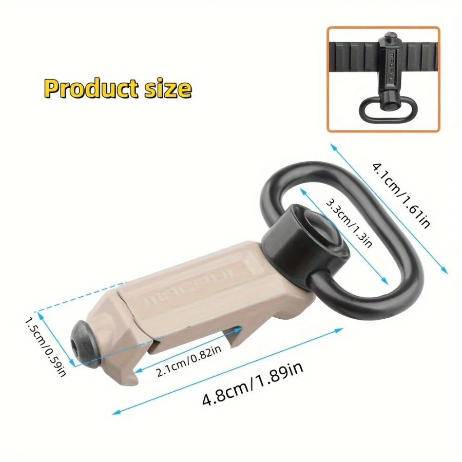 التكتيكية QD حبال جبل RSA السكك الحديدية مرفق سبائك الزنك الألياف المعدنية نقطة واحدة مزدوجة لعشاق معدات الصيد