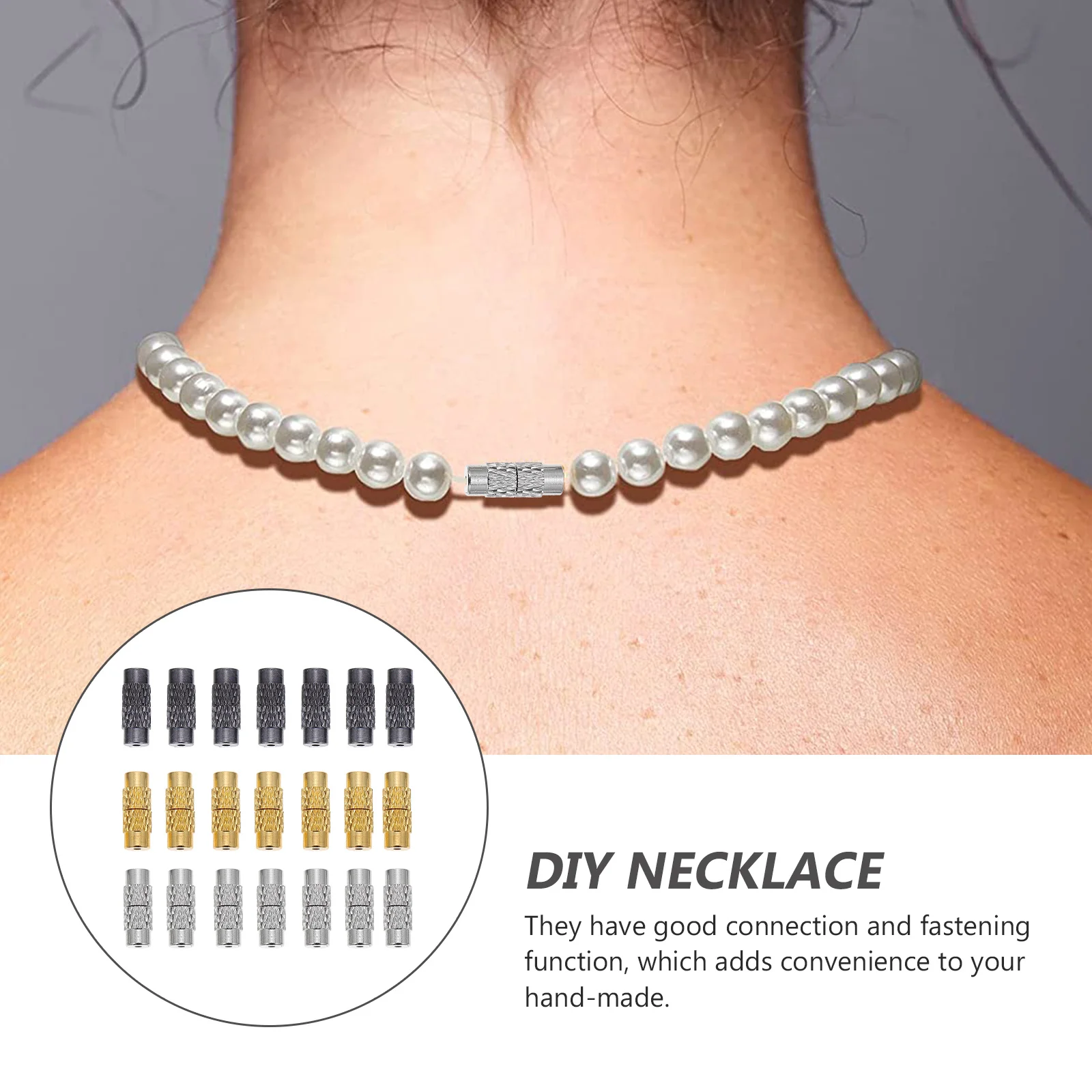 

120Pcs Jewelry Screw Clasps Brass Buckles DIY Tools Bracelet Necklace End Caps Cord Caps Decoration Making Supplies