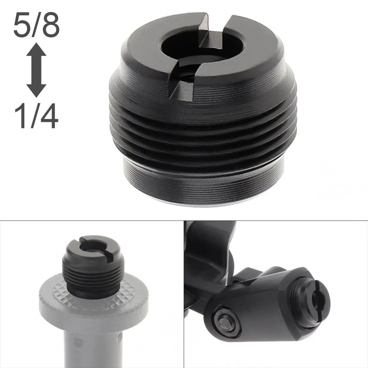 5/8-inch mannelijk naar 1/4 inch vrouwelijk microfoonstandaardhouder adapters giekarm schroefdraadadapter, microfoonstandaardadapter