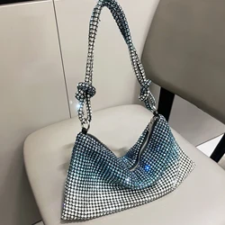 Borsa a tracolla di design di lusso manico brillante strass pochette da sera borsa borse di cristallo e borsetta borse Hobo