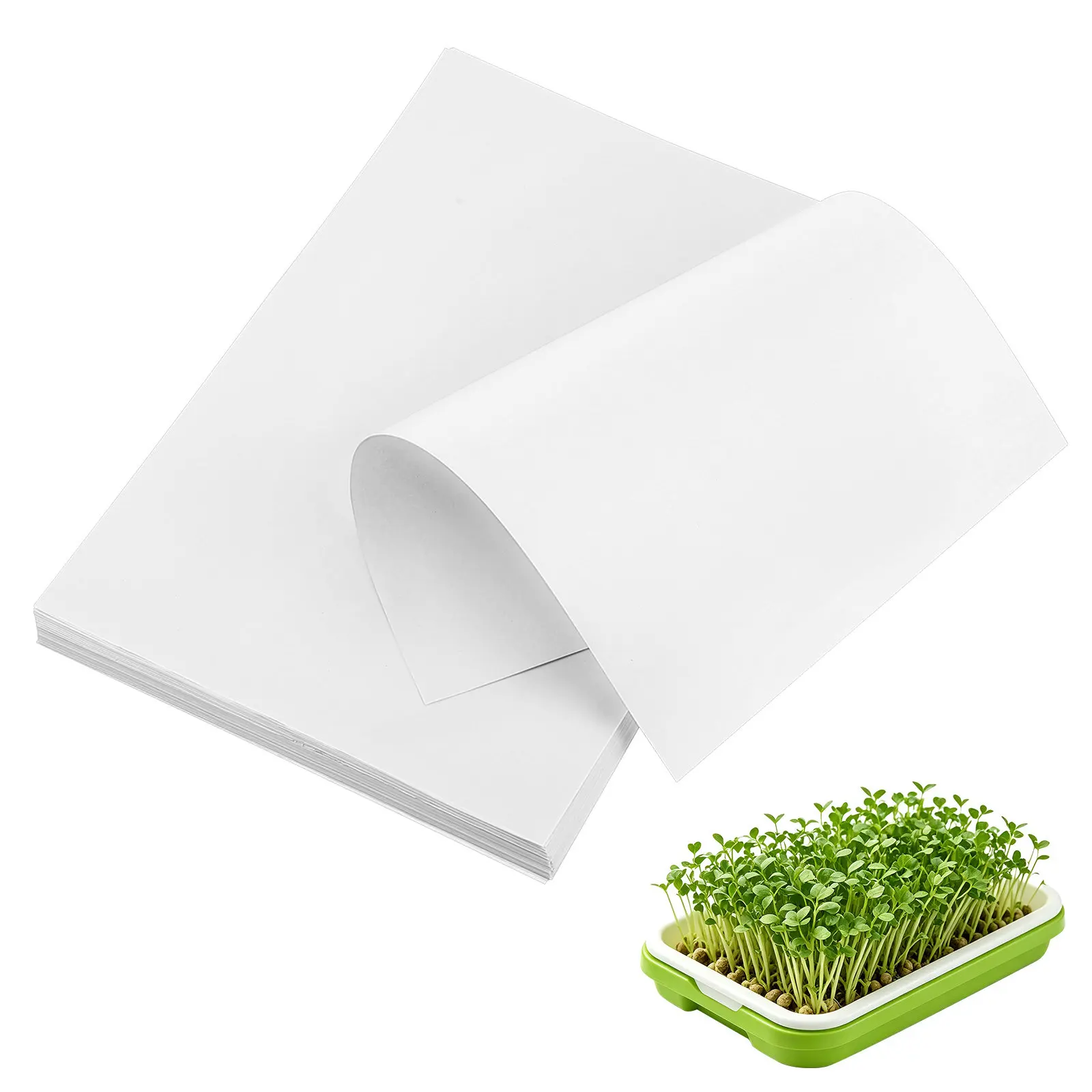 100Sheets Moisturizing Germinating Paper Wear Resistant Growing Paper for Bean Sprouts Wheat Grass Nursery Planting Accessory