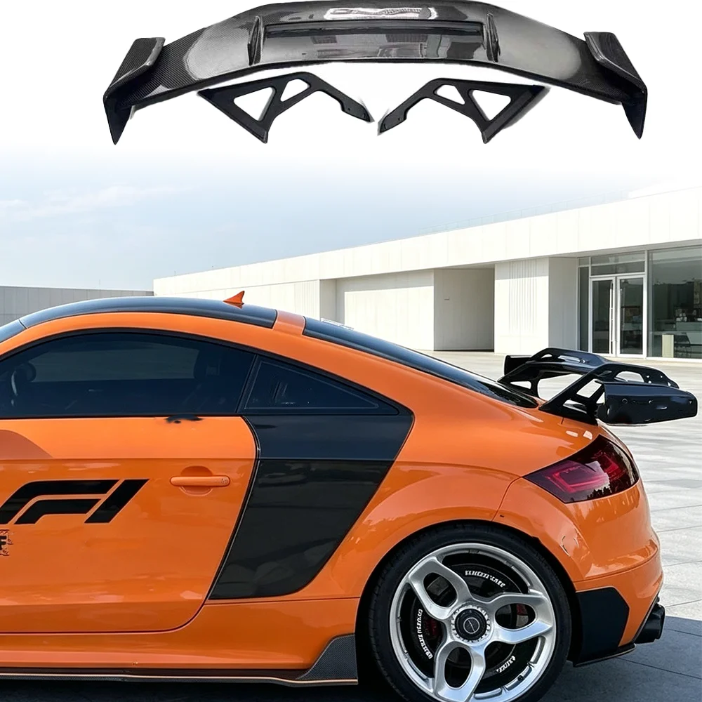 for Audi TTS MK2 100% carbon brazed MK3 rear spoiler unpainted luggage compartment rear wing car modification parts