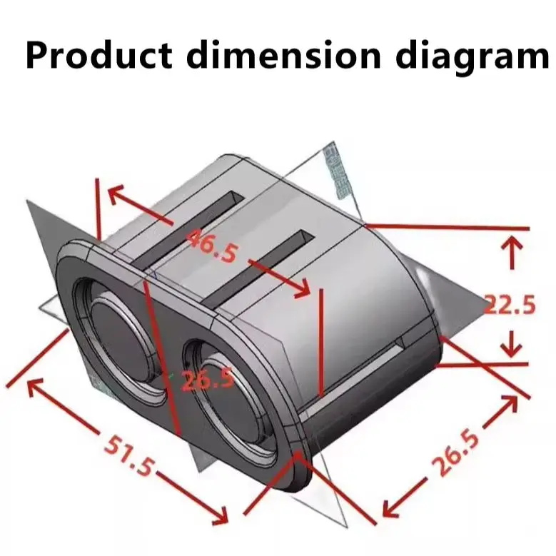 Ultrasonic sensor ranging module, high-precision module, obstacle avoidance intelligent sensing, small blind spot separation