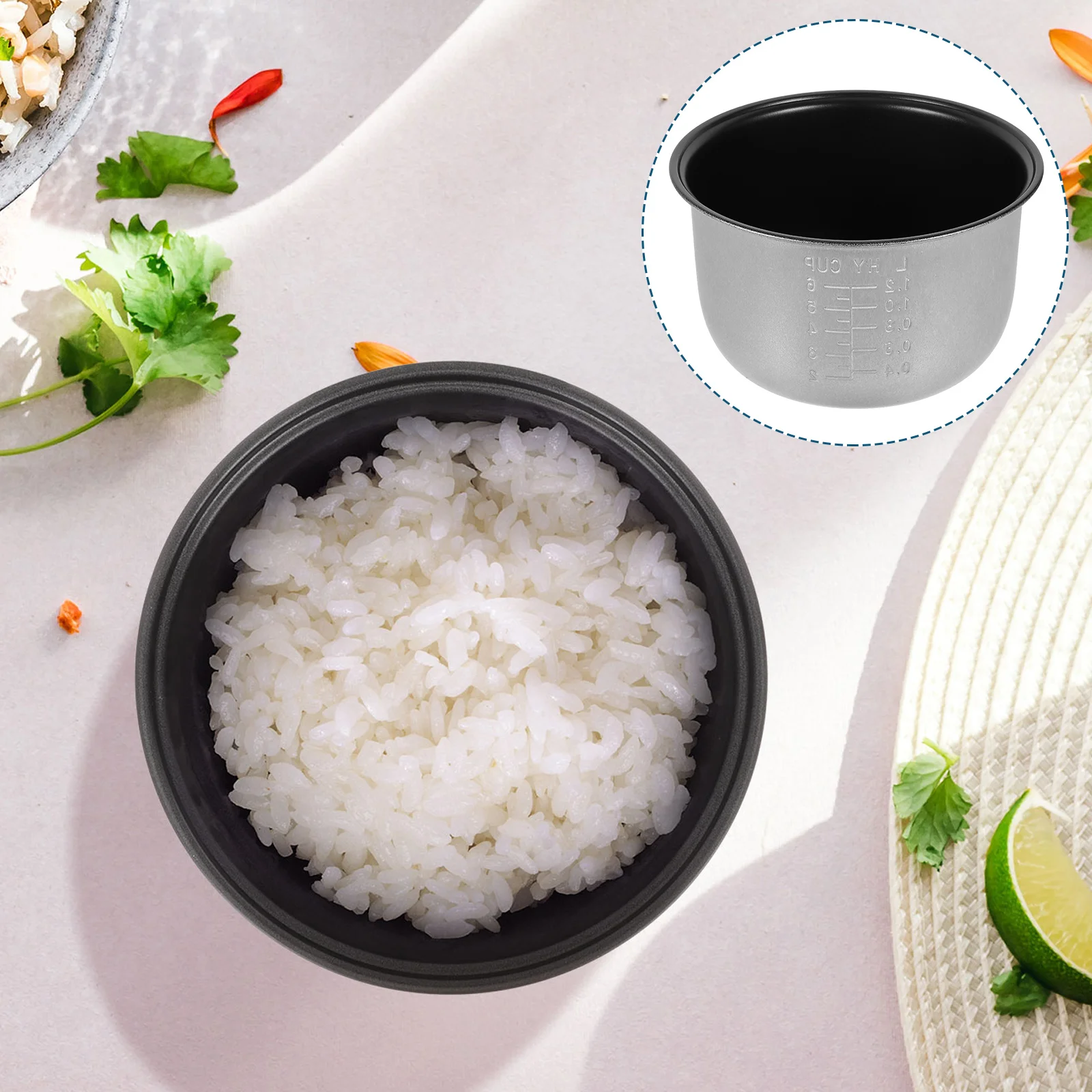 Nonstick Cooking Pot Inner Mini Rice Cooker Liner Pans Container Aroma Aluminum Alloy Replacement