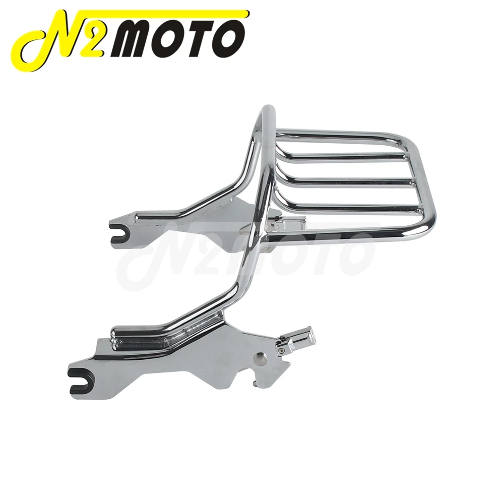 Detachable Luggage Rack Carrier Bracket 2-Up Tour Pak Pack Mounting Holder For Harley Softail Fat Bob FXFB 2018-19 FXFBS 2018-20