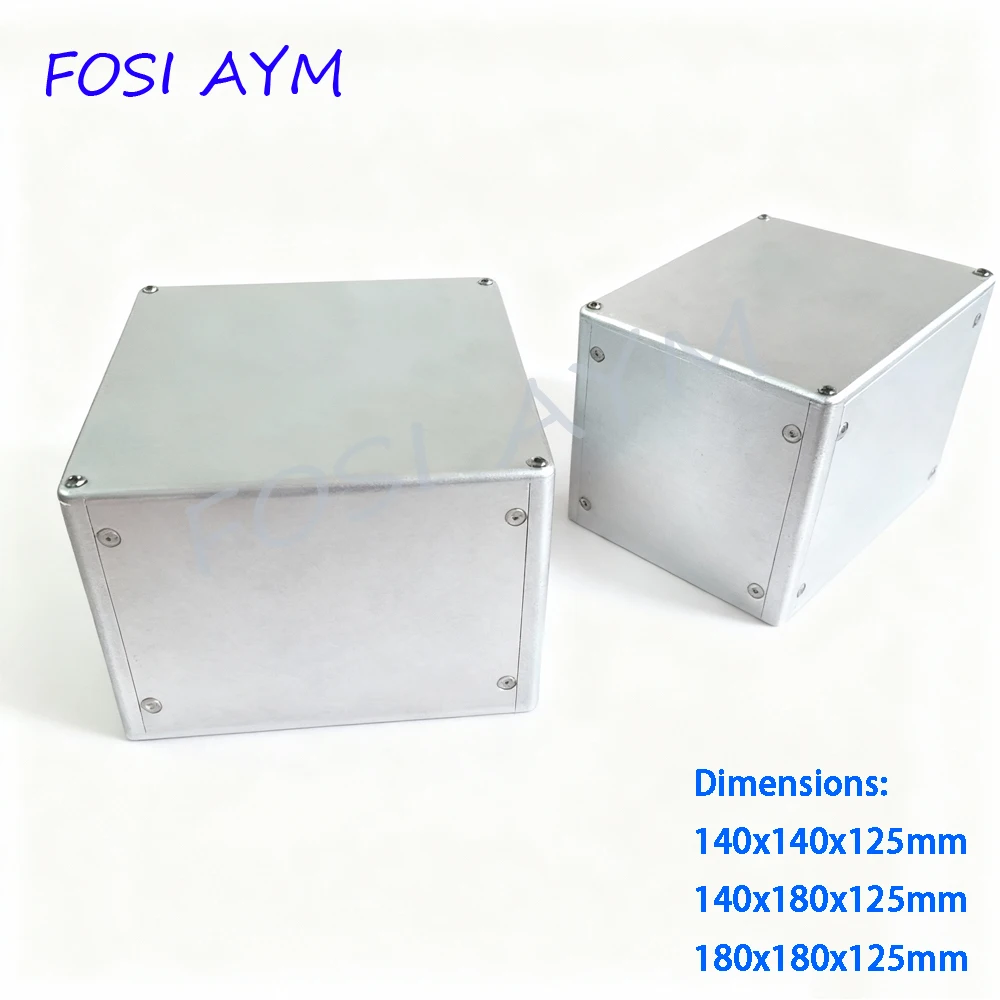 

180*180*125mm FOSI AYM Aluminum Transformer Protective Cover Amplifier Case Cow Cover Amplifier Chassis Audio Shell DIY Box