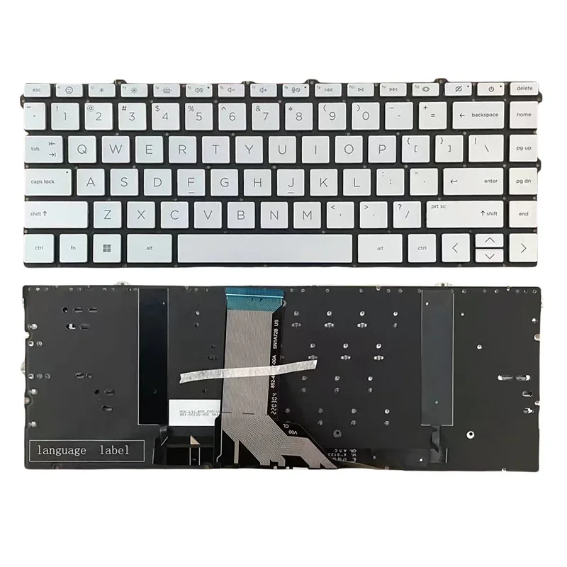 

Новая клавиатура для ноутбука с подсветкой языка США для HP Envy 16-H TPN-C159 16-h0206TX серебристого цвета