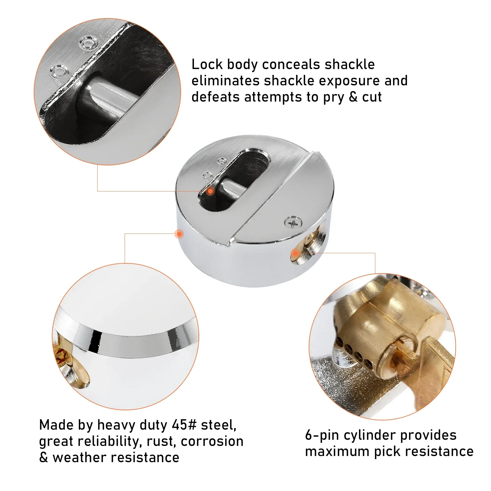 Imagem -04 - Universal Container Bloqueio Manilha Cadeado Conjunto com Ferrolho Aço Buckle Lock com Chaves Trailer Truck Cauda Gates Bloqueio Externo