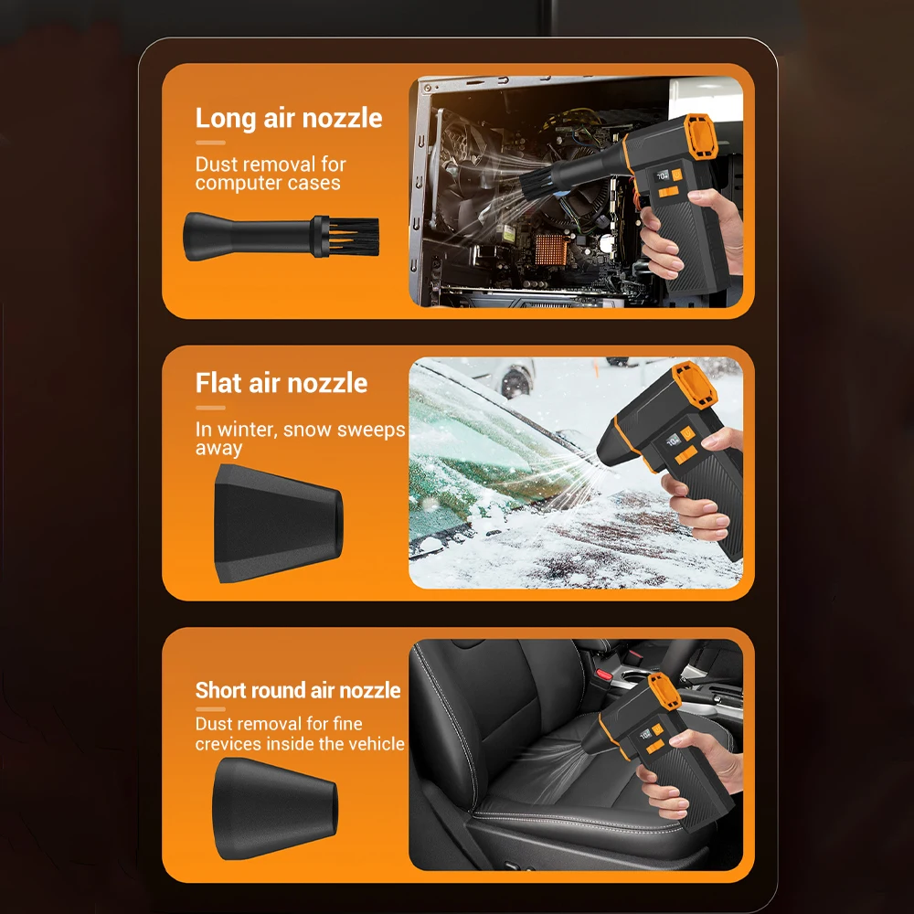 Potente ventilatore d'aria Turbo Jet Fan 10000mAh 58 m/s Vento Motore Brushless Elettrico Air Duster 3 Velocità di Rimozione Asciugatrice tastiera