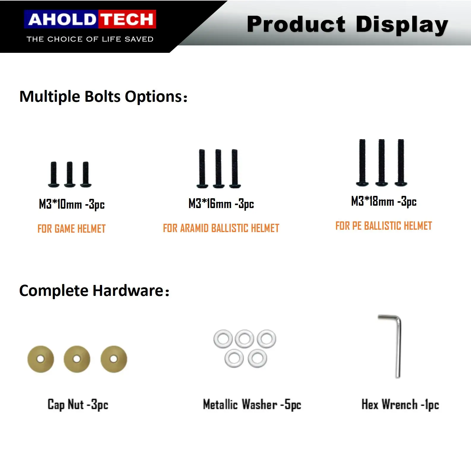 Aholdtech Helmet Shroud NVG Mount Adapter Wilcox L4 Three Hole for FAST MICH WENDY Tactical Bulletproof Helmet Accessories