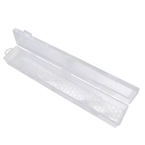 Durable Sturdy Plastic Pen Case Transparent Cuboid Storage Box Stationery Storage Box Student Art Painting Paintbrush Brush Box