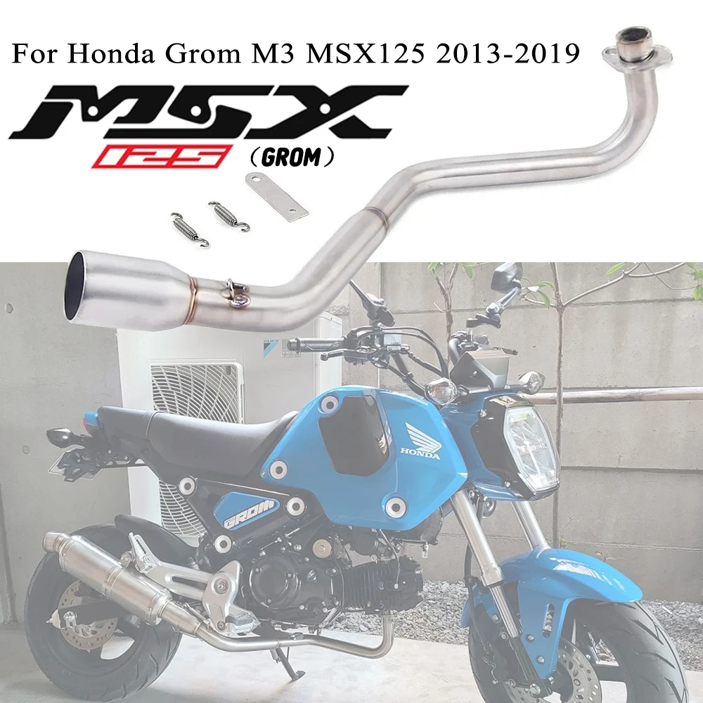 

Глушитель выхлопной трубы для мотоцикла, контактная средняя труба для выхлопной трубы Honda Grom M3 MSX 125 MSX125 2013-2019