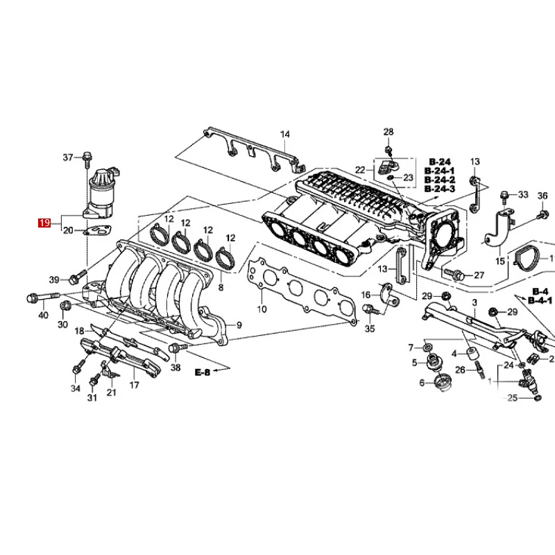 CR-Z GE6 ZF1 exhaust gas recirculation valve gasket EGR exhaust gas recirculation valve