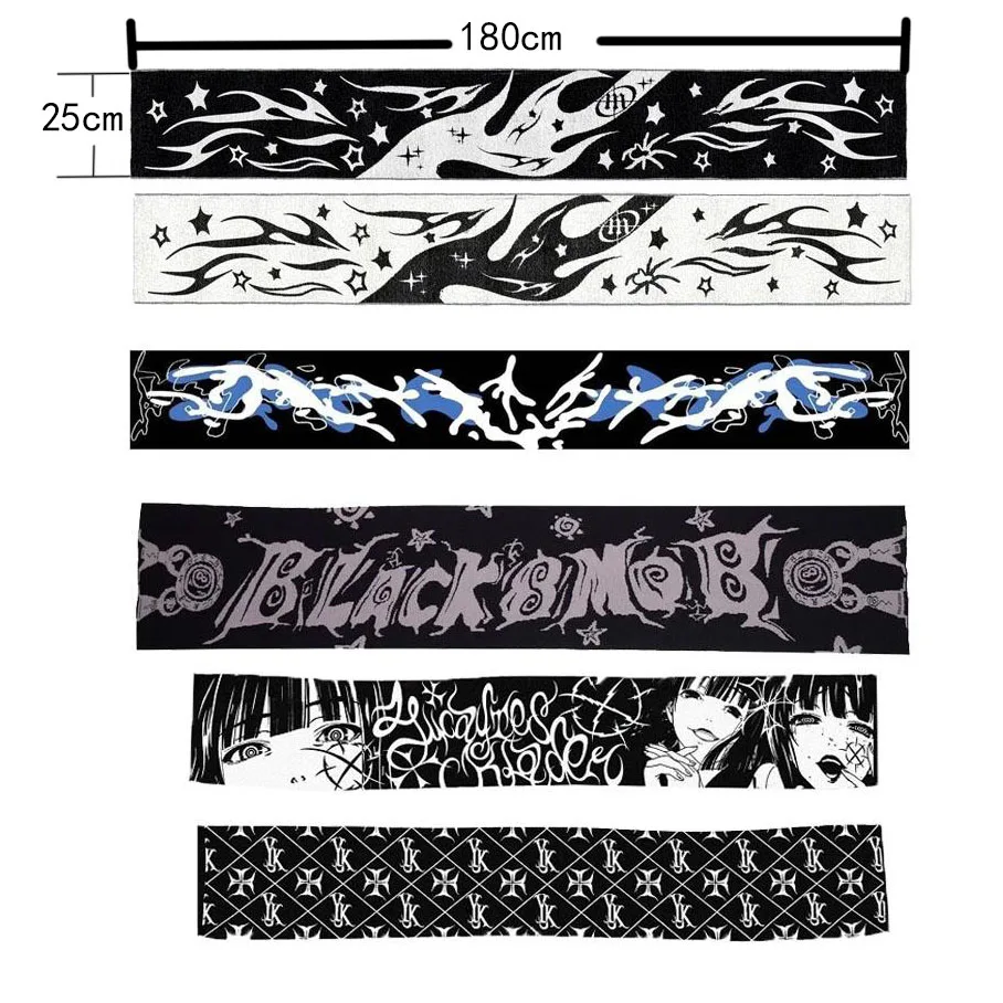 Y2K Men Printed Scarf Women\'s Winter Jacquard Flannel Tree Pattern High Quality Warm Cotton Business Style Shawls Scarves EMO