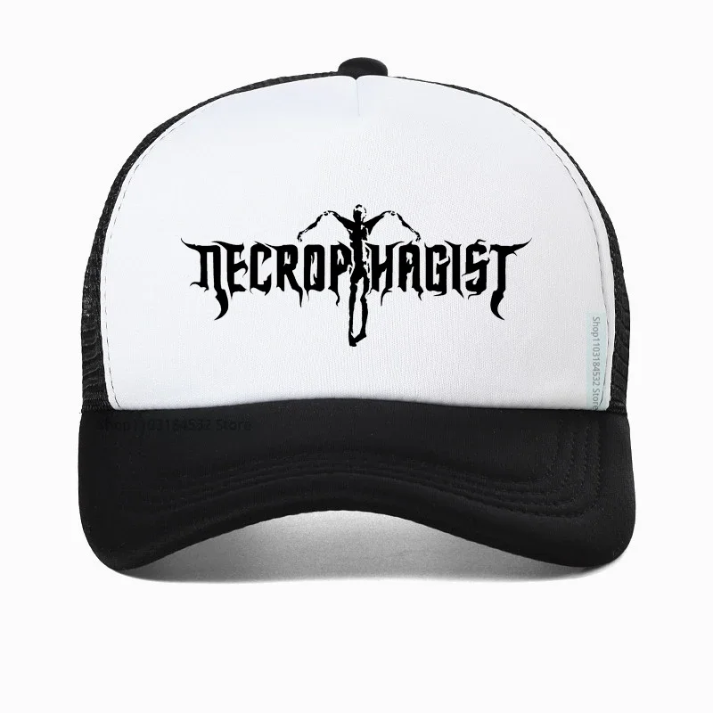 

Authentic Necrophagist Band hat The Stillborn One Song Lyrics Hip Hop Caps Summer Mesh Trucker Caps Casquette necrophagist