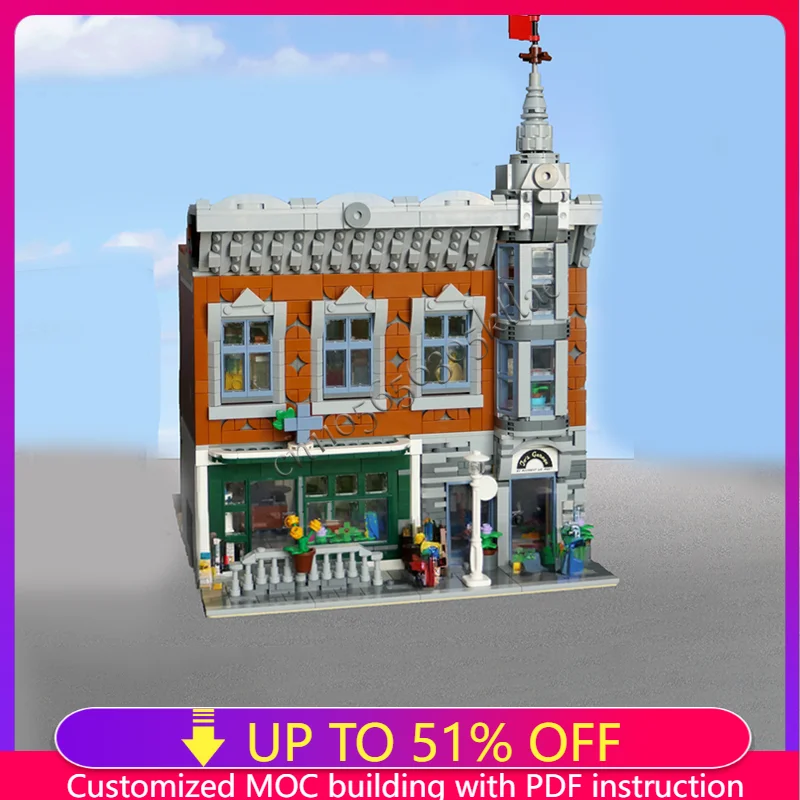 

2395 PCS MOC Medieval Pharmacy & Old Repair Shop Modular Model Customize Building Block Children Diy Assembly Toys Birthday Gift