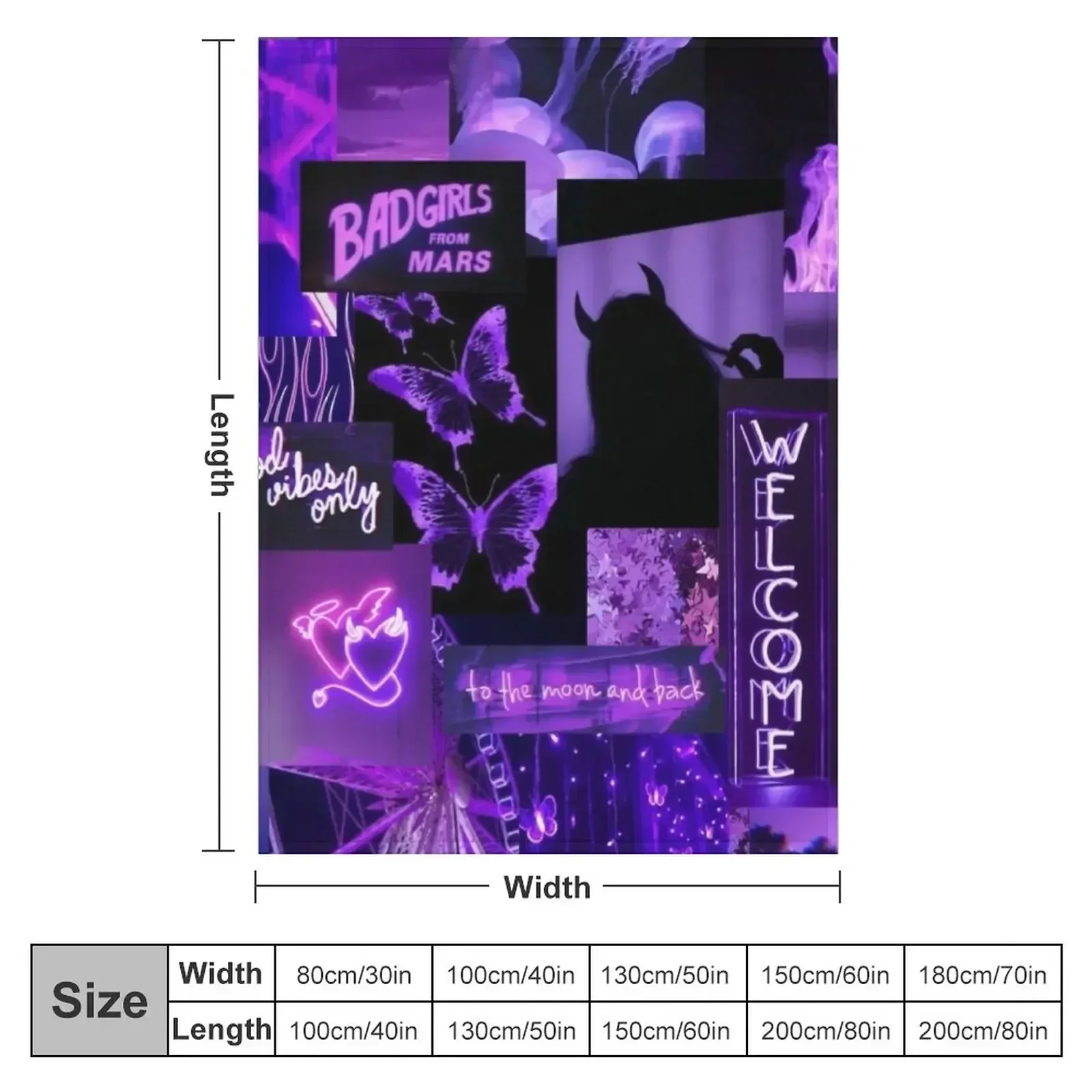 DARK PURPLE girl aesthetic Throw Blanket Bed Fashionable Beach Quilt Tourist Decorative Throw Bed covers Blankets