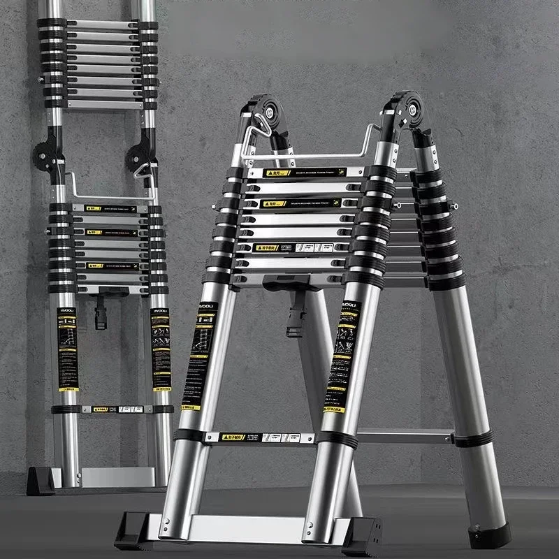 Lightweight Multi-Purpose Adjustable Portable Stepladder Scalable Extension Foldable Aluminum Alloy Insulated Telescopic Ladder