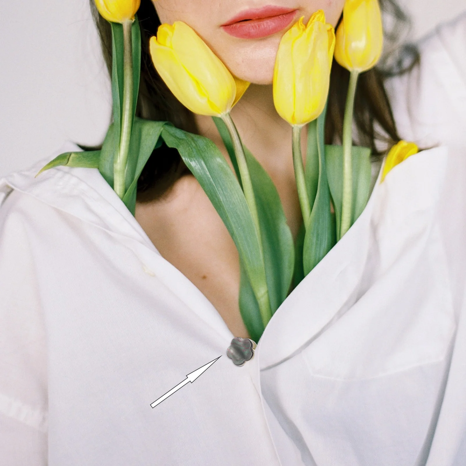 

20Pcs Clothes Buttons Anti Emptied Brooches Safety Skirt Buttons Collar Safety Buckles Decorative Shirt Brooch Button