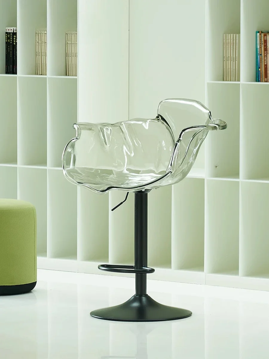 

Transparent Acrylic Bar Stool Adjustable Height Modern Swivel Chair for Kitchen Island Bar Home Decor