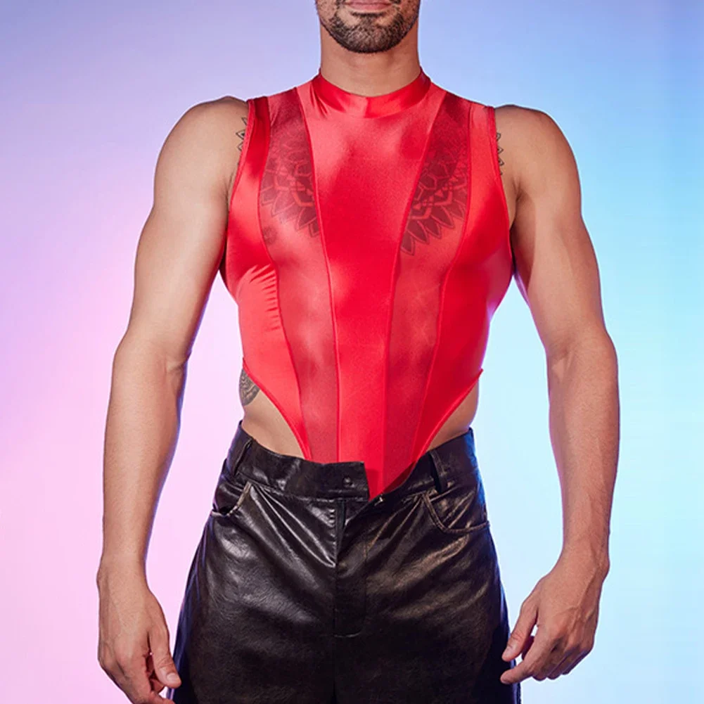 

For Daily Use Men Bodysuit High Stretch Tights Daily Wear High Stretch Polyester Fabric Regular Length Solid Pattern