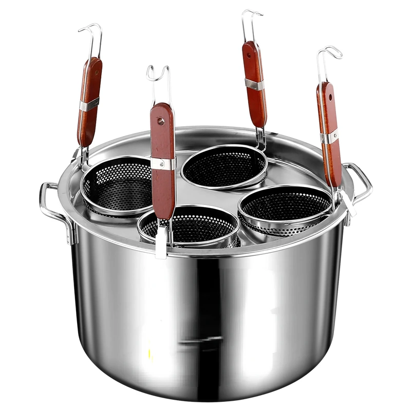 Cooking Noodle Pot Stainless Steel Soup Bucket Large Capacity Induction Cooker Stewed Soup Pot