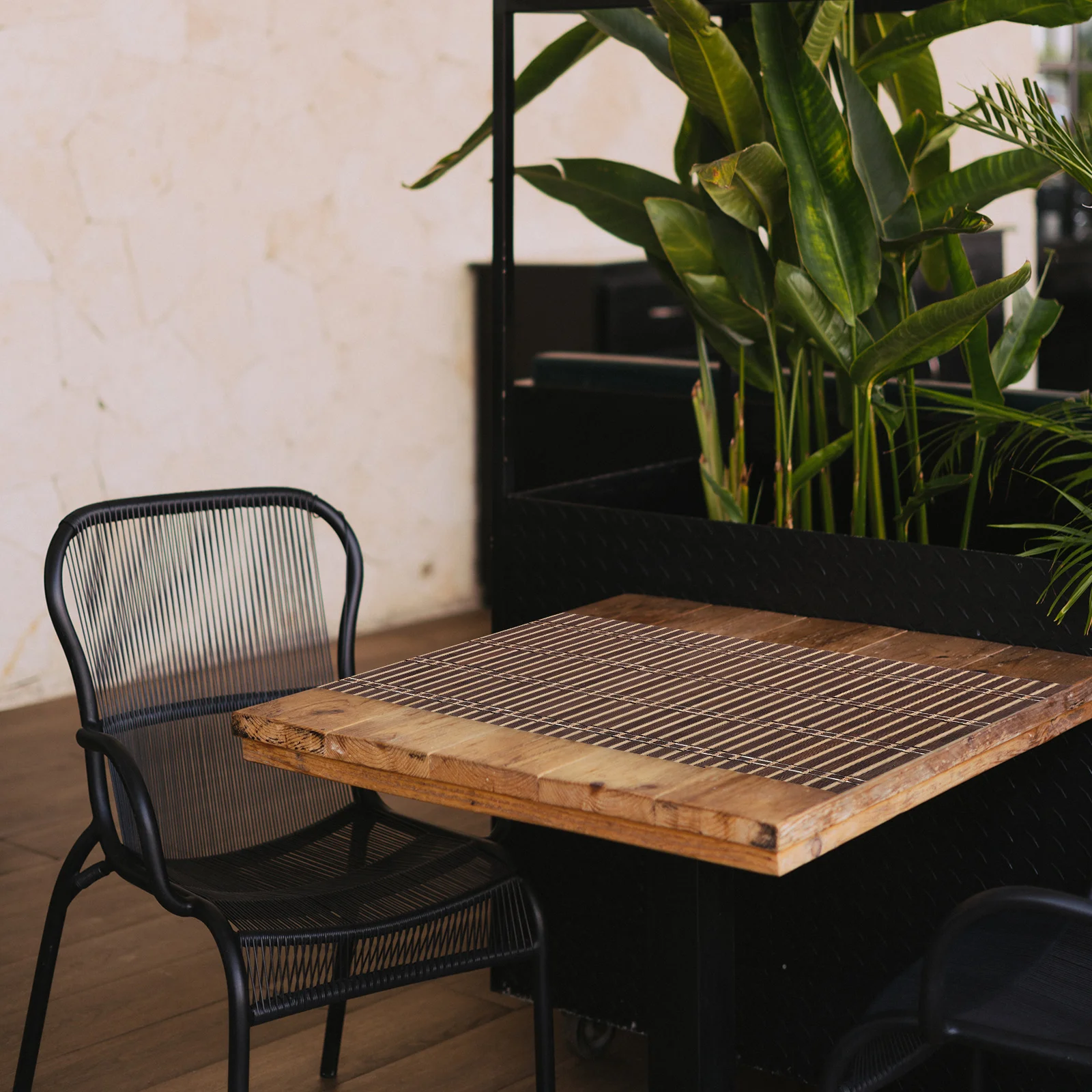 

Japanese Style Bamboo Placemat 4pcs Heat Resistant Table Runner Set Rustic Dining Mats Kitchen Table Decoration