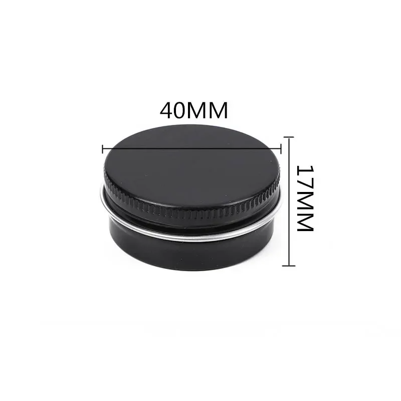 50 stks/partij Schroefdraad Aluminium Doos 15g Lege Tin Pot Kaars Potten Ronde Monster Pot Voor Gezichtscrème Lippenbalsem cosmetische Containers