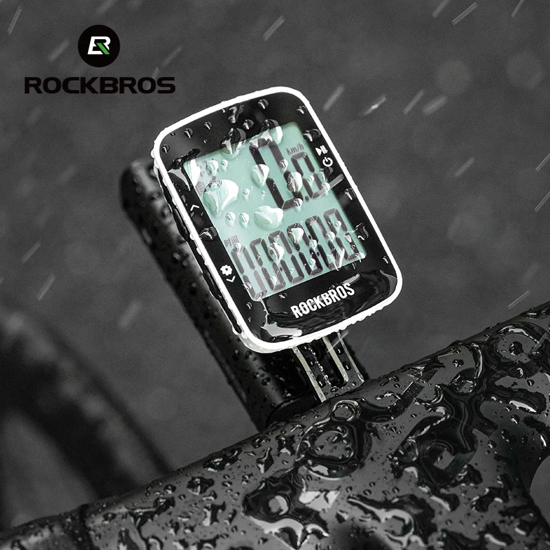 ROCKBROS Bicycle Computer Wireless Bluetooth GPS Digital Stopwatch 2.3 Inches Screen Backlight IPX7 Waterproof MTB Bike Computer