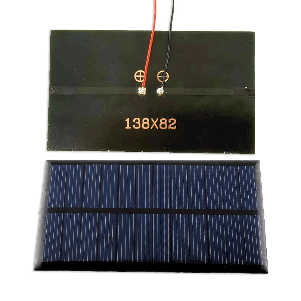 Pannello solare fai da te 1.5W 5V piastra di ricarica fotovoltaica Micro sistema solare modulo a celle solari portatile accessori per l'illuminazione a LED