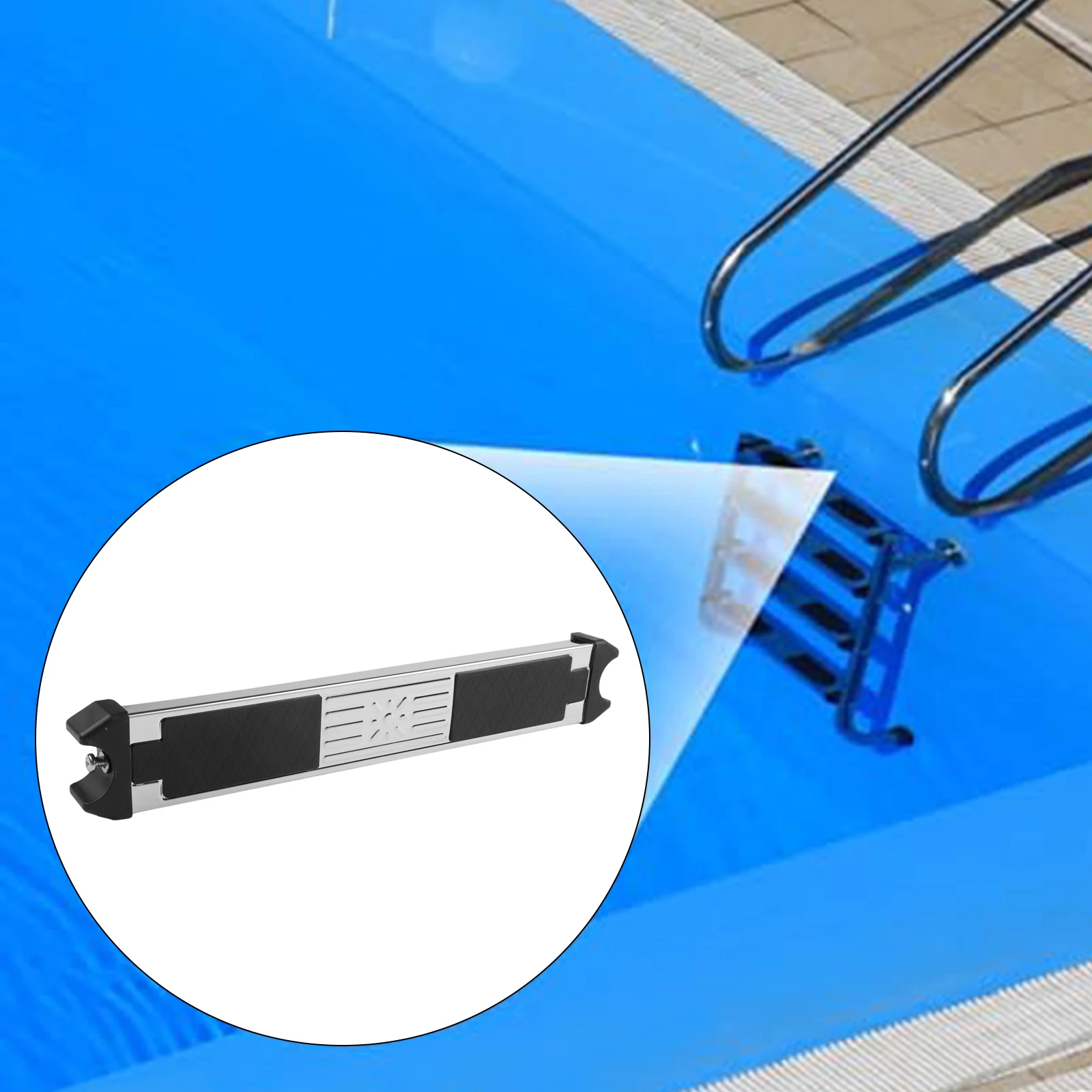 خطوات سلم حمام السباحة من الفولاذ المقاوم للصدأ بدواسة حمام السباحة بدواسات السلم مستلزمات الحدائق الجديدة في الهواء الطلق #5