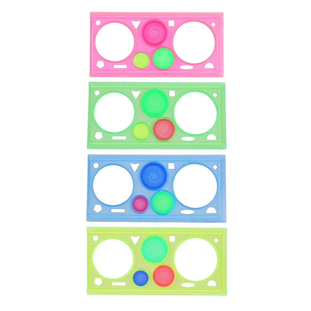 Multifunctional Spirograph Geometric Ruler Children Students Learning Drafting Drawing Stationery Tool Office Supplies