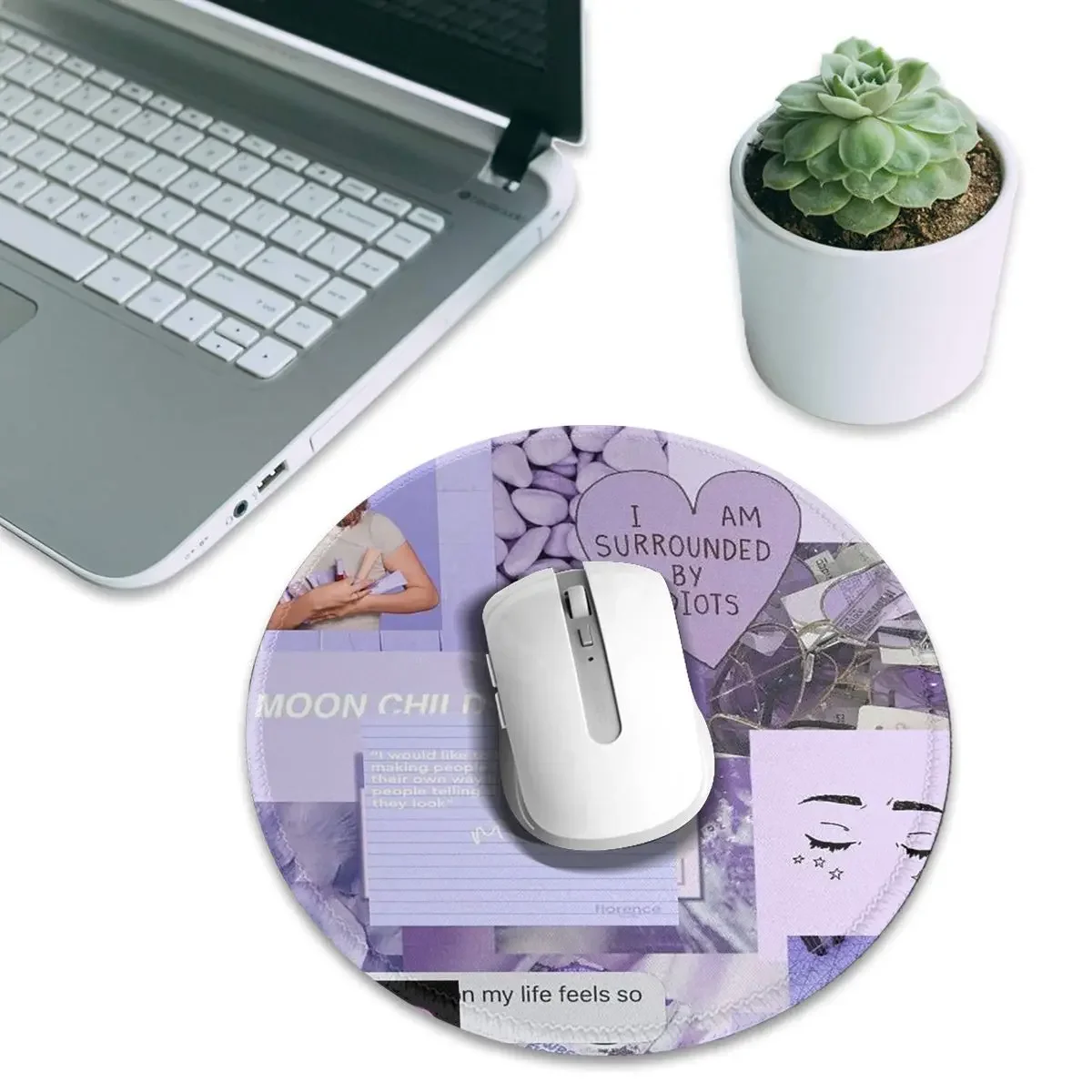 Florence By Mills Millie Bobby Brown Round Mouse Pad Computer Keyboard Mouse Mat Gaming Laptop Desk Mat Office Table Mats