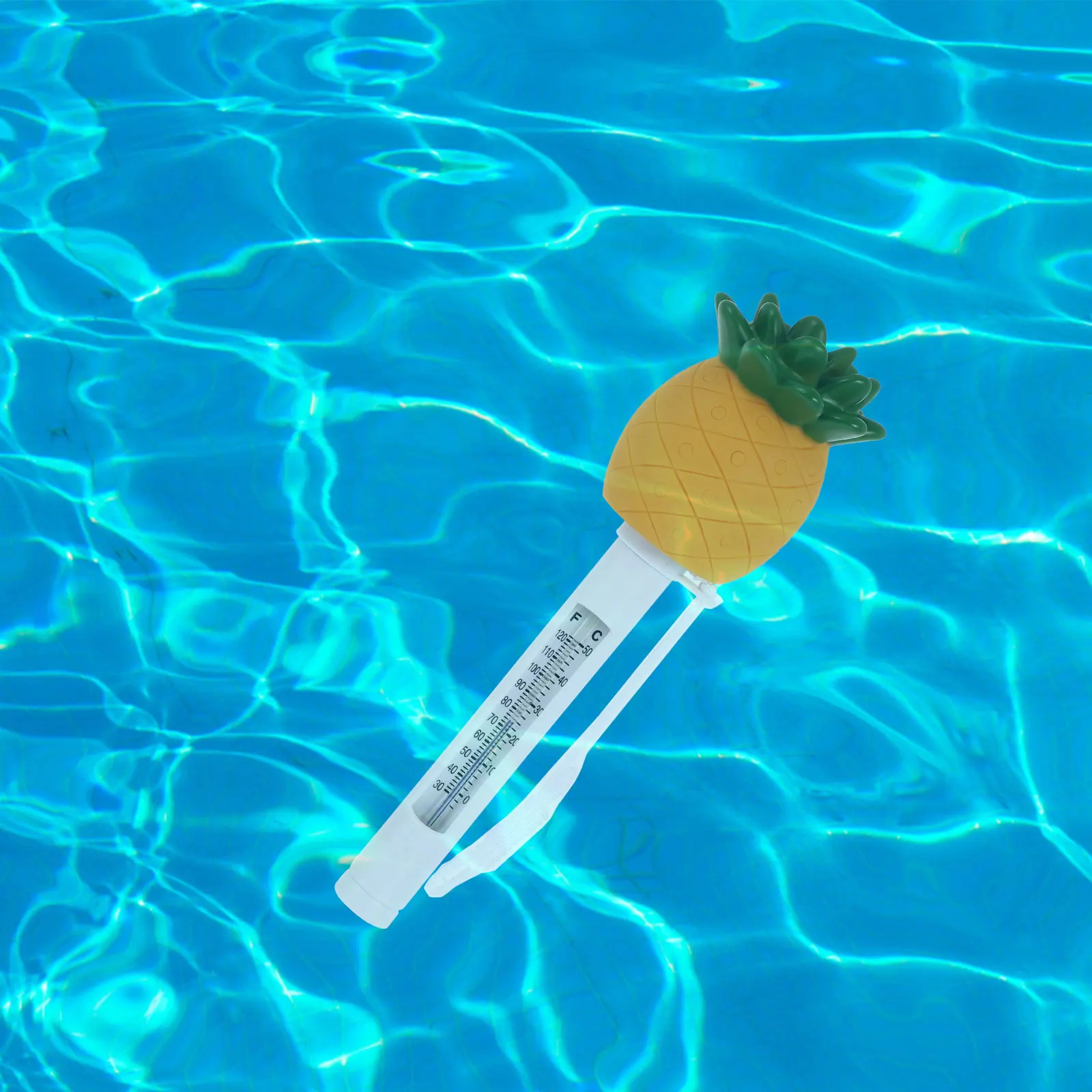 

Pineapple Thermometer Waterproof Swimming Pool Floating Temperature Gauge Small
