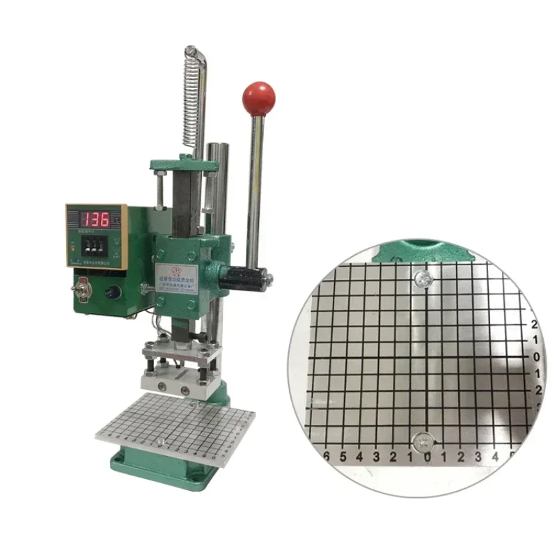 Machine for leather logo printing, heat embossing, and hot stamping; manual hot stamping machine (220V/110V)