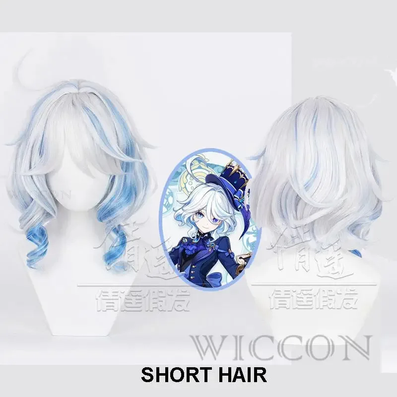 جديد 2025 زي فورينا الأسود قبعة شعر مستعار Genshin أنيمي Ousia Focalors لعبة ملابس تنكرية أحذية فستان نسائي للحفلات ❤ ❤ د