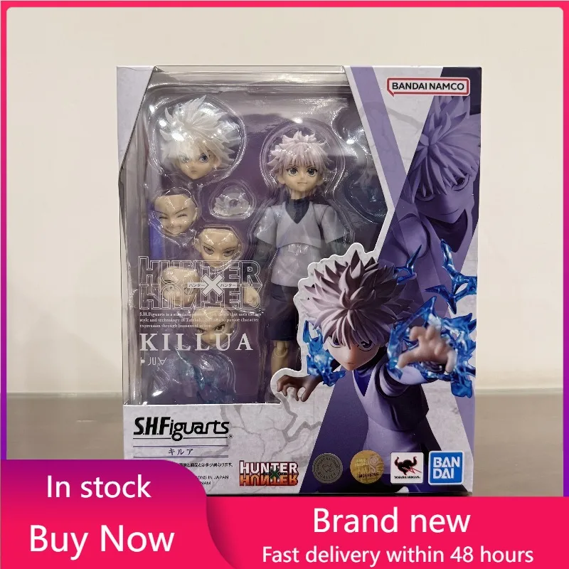 

In Stock Bandai S.H.Figuarts Hunter × Hunter Killua Zoldyck Model Kit Anime Action Fighter Finished Model Gift for Children