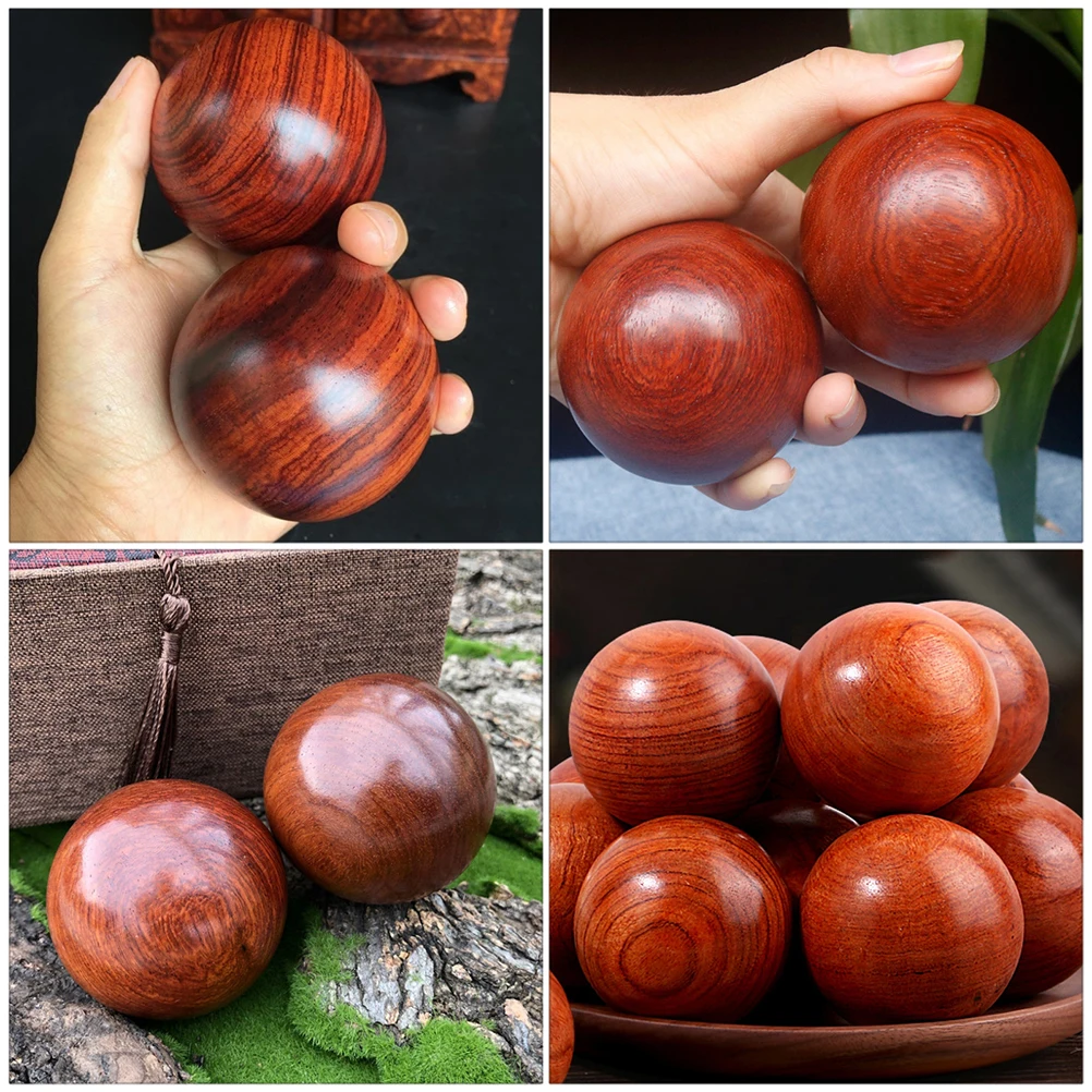 2 قطعة 5 سنتيمتر كرات التدليك الخشبية اليد التدريب اللياقة البدنية الأسطوانة لليد مرونة الإجهاد الإغاثة المحمولة كبار العافية هدية