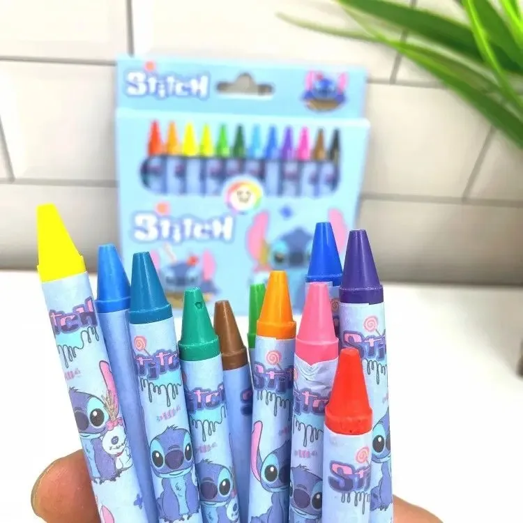 12 قطعة/المجموعة ديزني ليلو وستيتش اللوحة تلوين أدوات مكتبية لطيف أنيمي القرطاسية للأطفال أدوات الرسم DIY اللوازم المدرسية #1