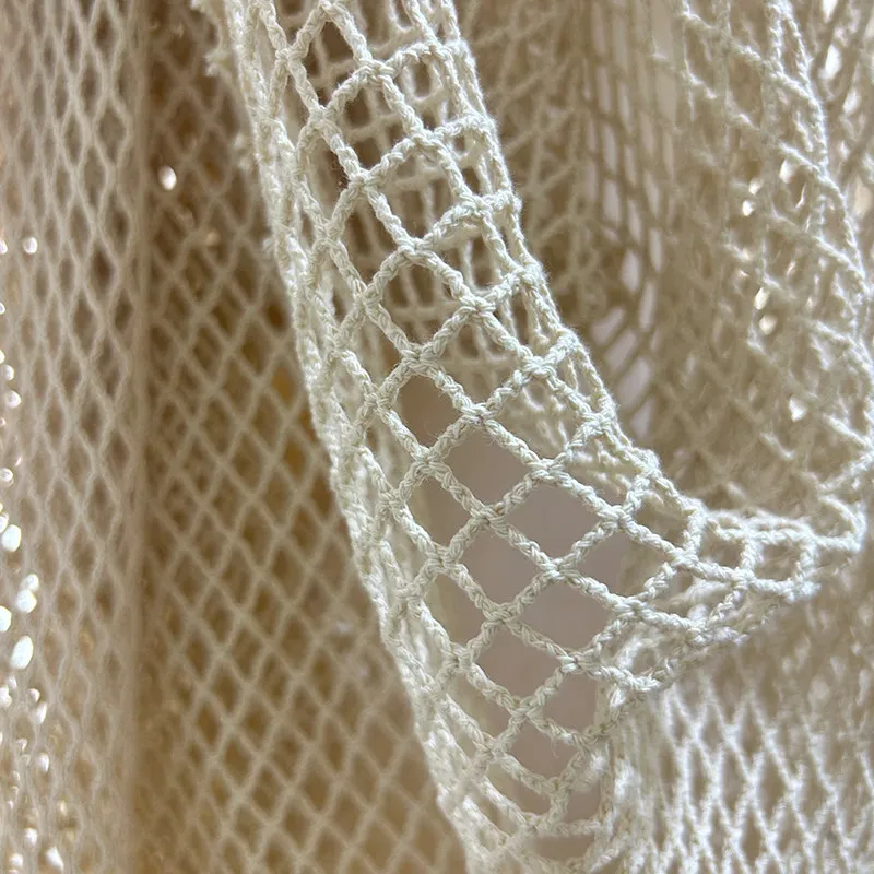 Rustic Cotton Linen Large Mesh Fabric, Diamond Fishnet Net Cloth, Shooting Backdrop Cloth, Diy Hand Sewing Textile