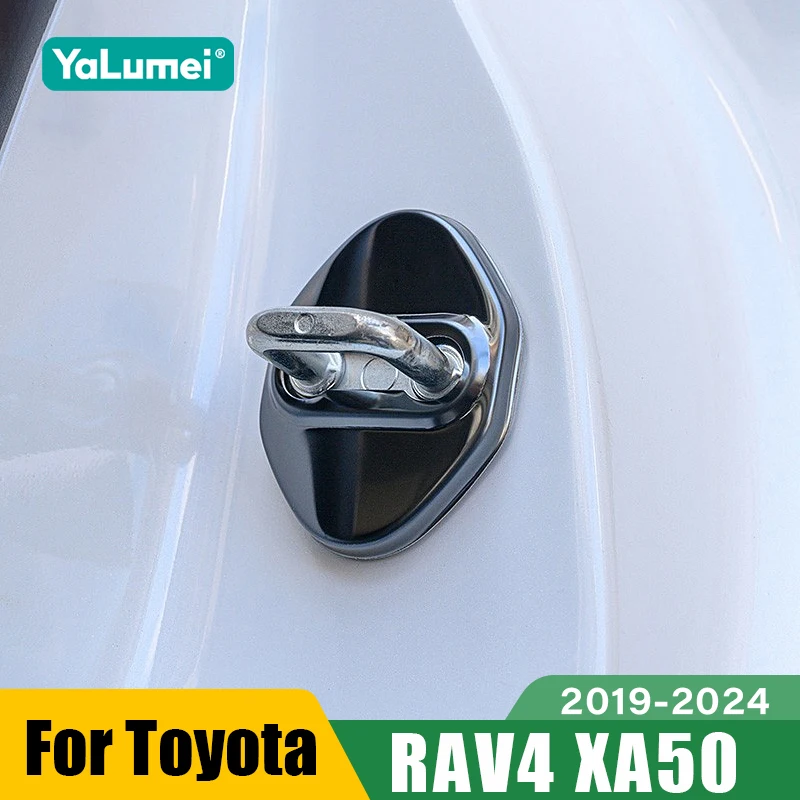 

Для Toyota RAV4 XA50 2019 2020 2021 2022 2023 2024 RAV 4 Гибридный автомобильный дверной замок с пряжкой Накладка Защитная защита от ржавчины Аксессуары