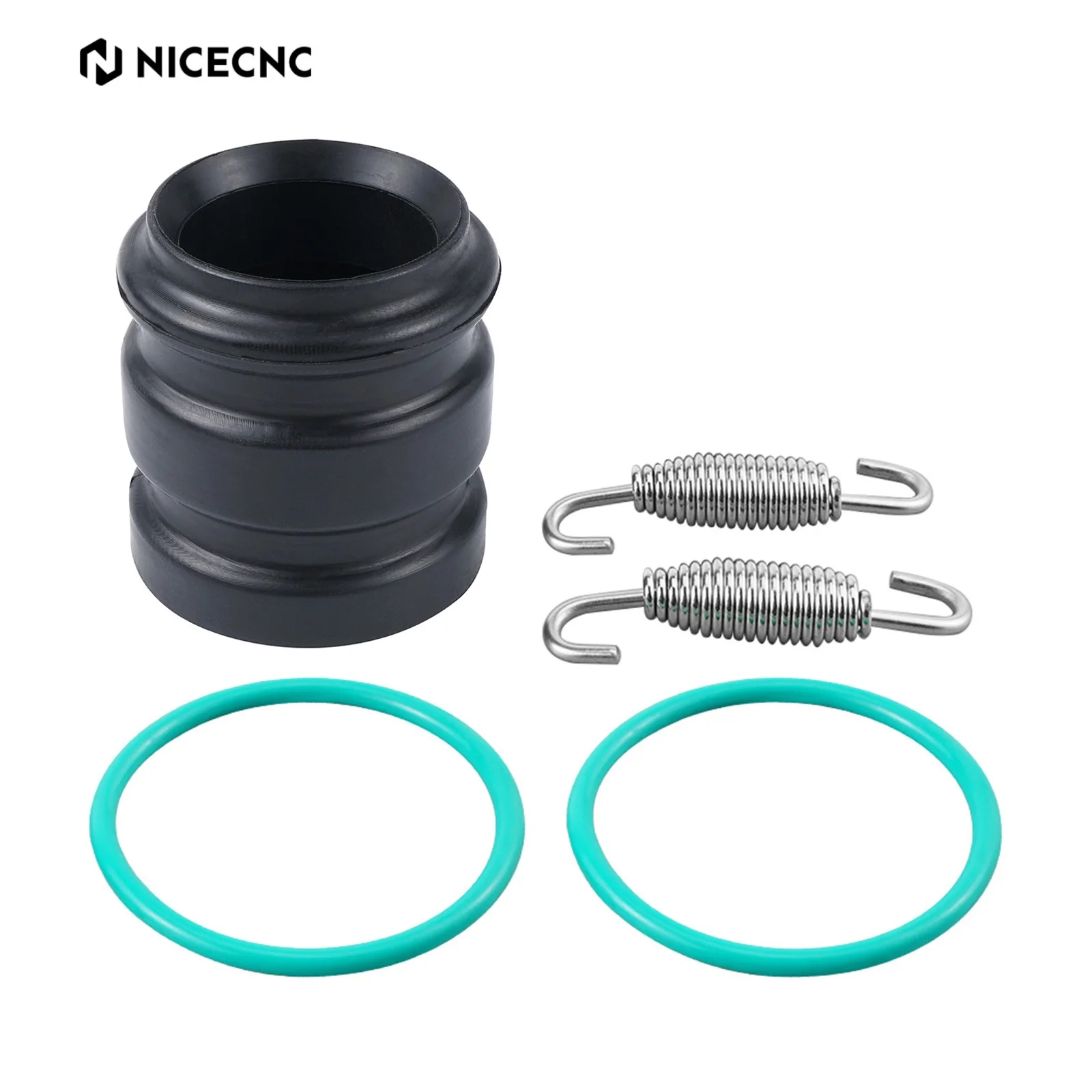 NICECNC For 2016 KTM EXC 300 XC SX XCW EXC 6D Husqvrna TE300 TE250 Exhaust Silencer Tailpipe Rubber Seal Joint Spring O-Ring Set
