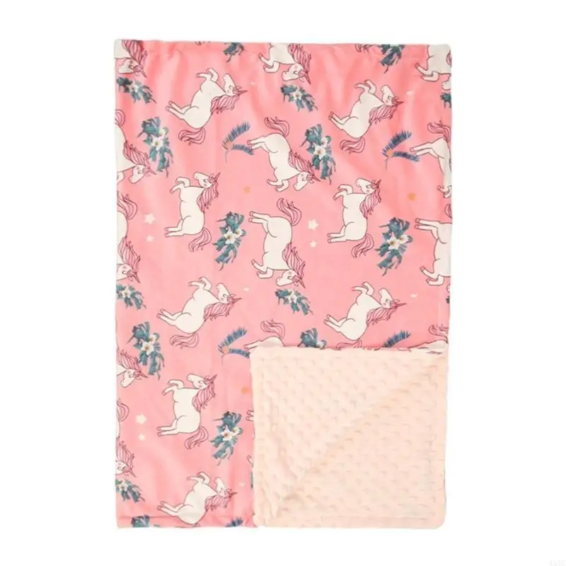 A5YC بطانيات استقبال الرضع رمي لحاف صغير لرياض الأطفال للبنين والبنات 100x75 سم