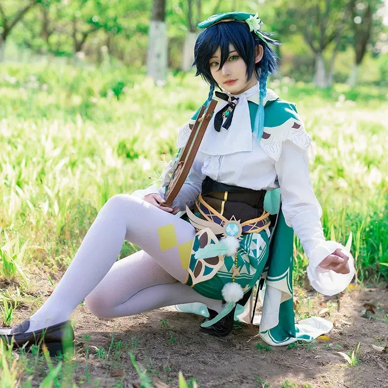 A Bear House Venti Cosplay disfraz juego Genshin Impact uniforme Anime estilo chino Halloween Costump1p2t 2025 nuevo