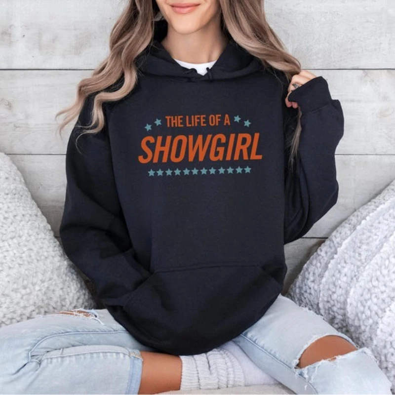 Primavera e autunno The Life of A Showgirl Felpa con cappuccio unisex Streetwear Abbigliamento invernale da donna Pullover a maniche lunghe da donna Abiti Y2k