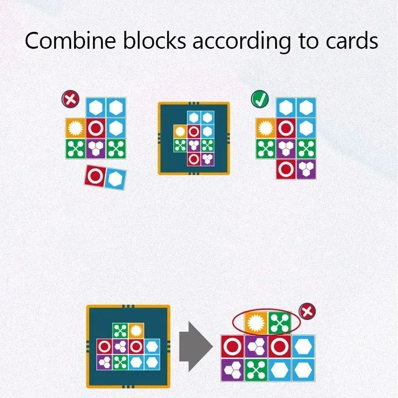 Game UZZLE Educational Puzzle Toy for Logic Thinking & Shape Matching, Perfect for Parent-Child Cooperative Tabletop Play Time.
