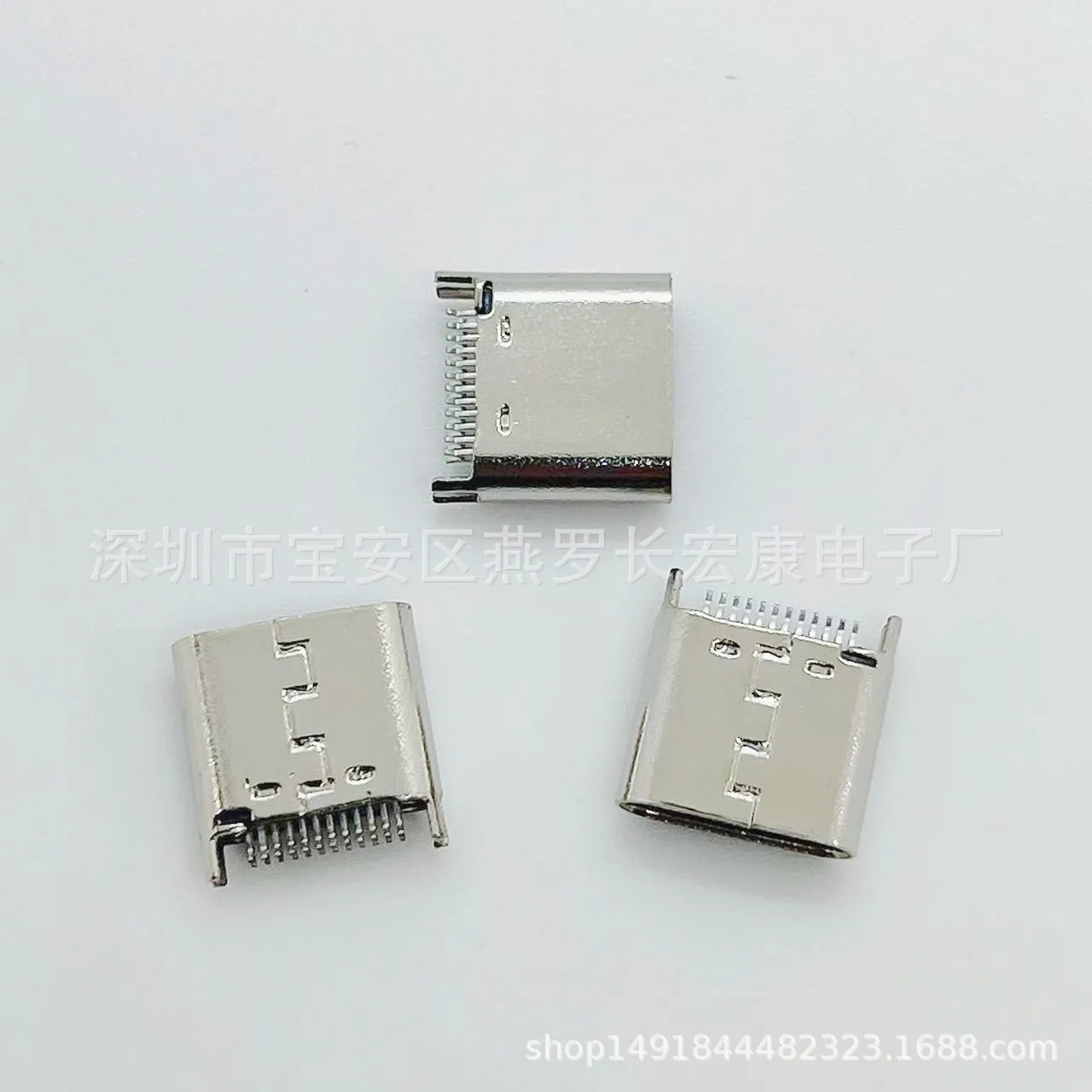 For TYPE-C 16P female seat, on-board SMT heightening type, column, four-pin plug board, patch L = 7.35