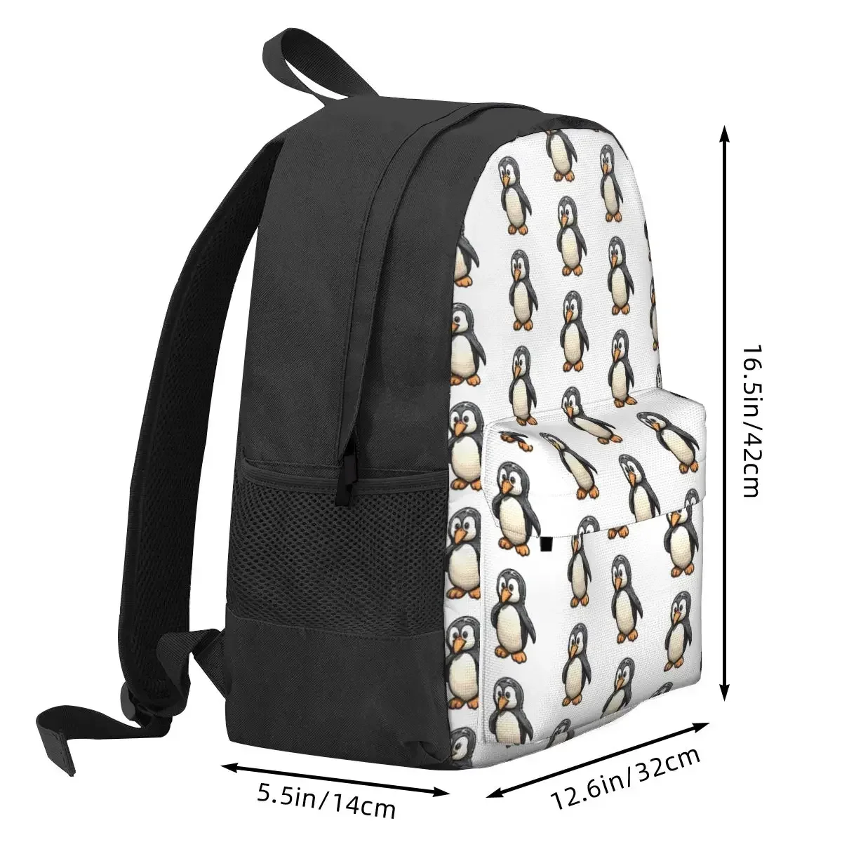 Charming Rounded Cartoon Penguin - Delightful Backpacks Boys Girls Bookbag School Bags Rucksack Laptop Rucksack Shoulder Bag